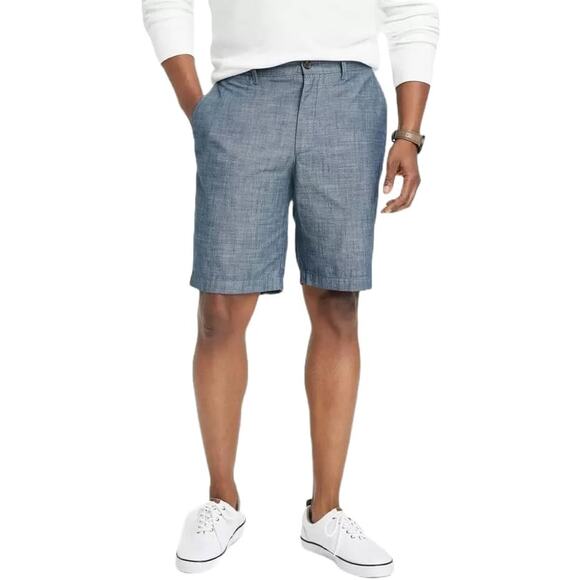 Goodfellow & Co Shorts Mens Sz 40 Blue Every Wear 9'' Slim Fit Flat Front Chino - Picture 2 of 14